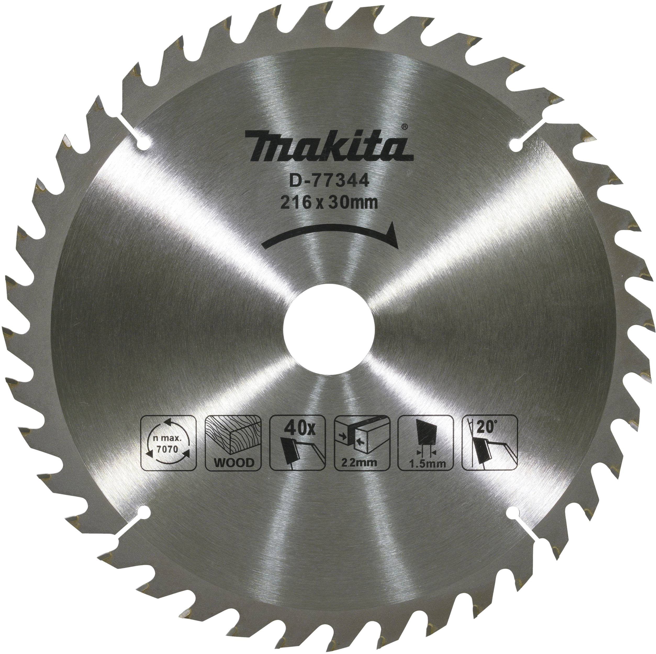 Lame Makita TCT 216 x 2,2x30 mm 40Z D-77344 Makita D-77344-0