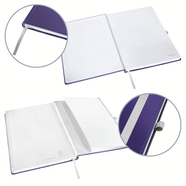 Leitz 44851069 Cahier ligné bleu titane Nombre de pages: 80 DIN A5-1