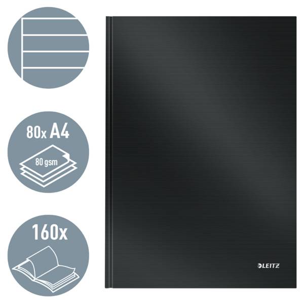 Leitz 46650095 Cahier ligné noir Nombre de pages: 80 DIN A4-2