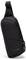 Un sac à bandoulière noir antivol avec une sangle ajustable, doté d'une poche zippée sur l'avant et un mécanisme de verrouillage sécurisé.