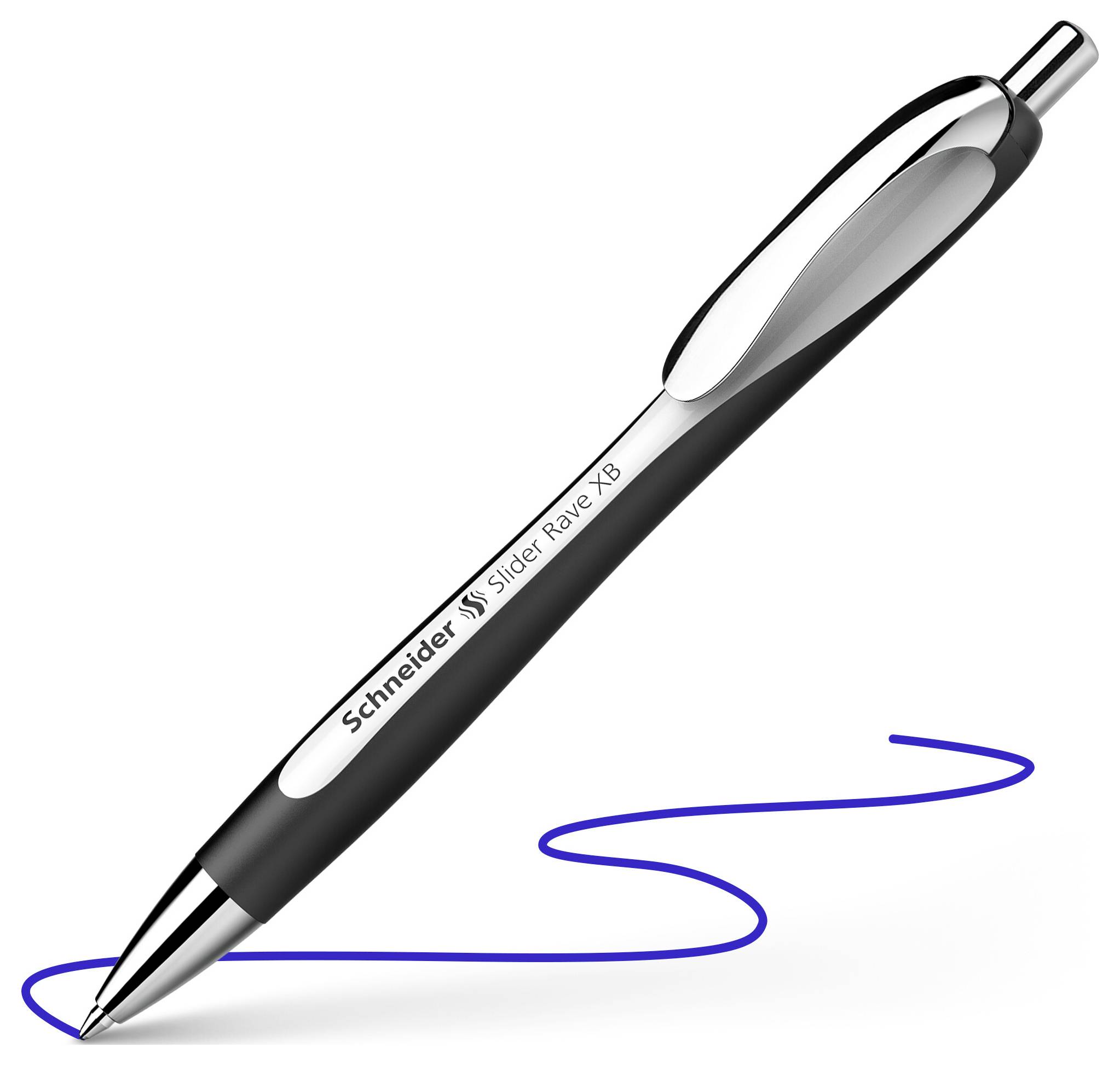 Schneider Schreibgeräte Slider Rave weiß-schwarz Mine XB blau 132549 Stylo-bille 0.7 mm couleur d'écriture: bleu 1 pc(s)-1