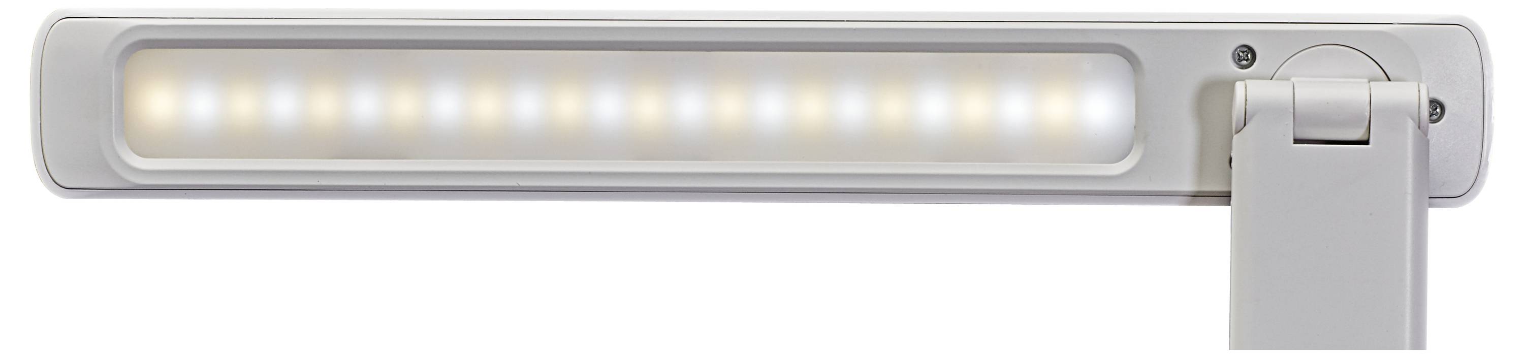 Un luminaire à LED rectangulaire avec un socle, émettant une lueur douce et uniforme, conçu pour être monté sur des murs ou des plafonds.
