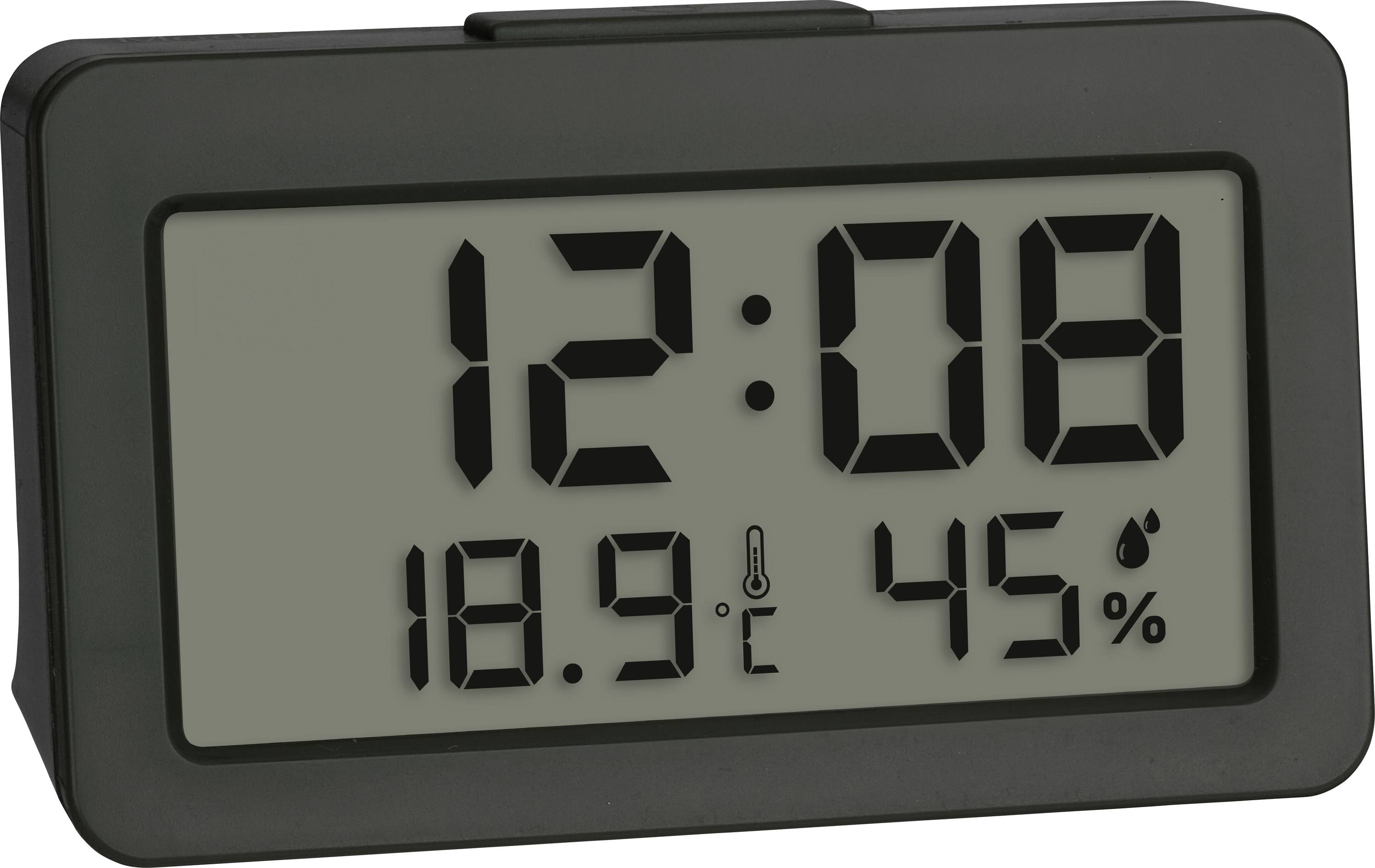 TFA Dostmann 60.2045.10 à quartz Réveil gris Heures de réveil 1-0