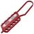 Cadenas de verrouillage rouge portant les mentions « Danger » et « Ne pas utiliser », doté de six trous pour l'installation de cadenas.
