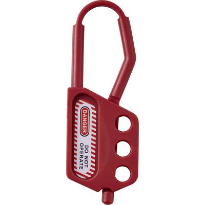 Condamnation de sécurité rouge avec une étiquette indiquant « Danger Ne Pas Utiliser ». Conçue pour empêcher l'utilisation des machines pendant la maintenance.