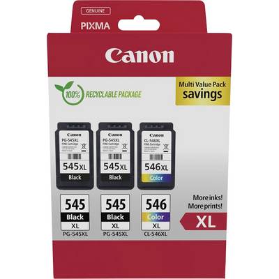 Canon Encre PG-545XL+CL-546XL d'origine paquet de 3 noir, noir, couleur 8286B013-0