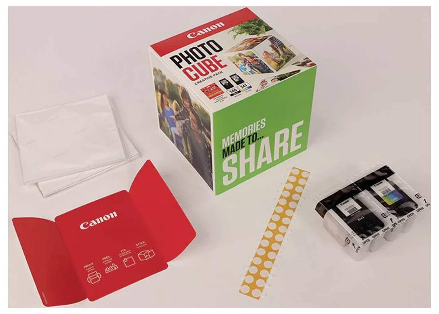 Canon Set de cubes photos PG-540+CL-541 d'origine pack bundle noir, couleur, vert, blanc 5225B019-3