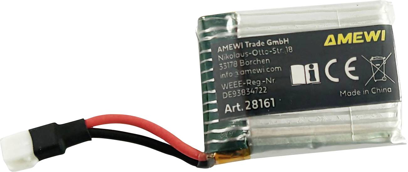 Amewi Pack de batterie (LiPo) 3.7 V 500 mAh Nombre de cellules: 1 Softcase JST-0