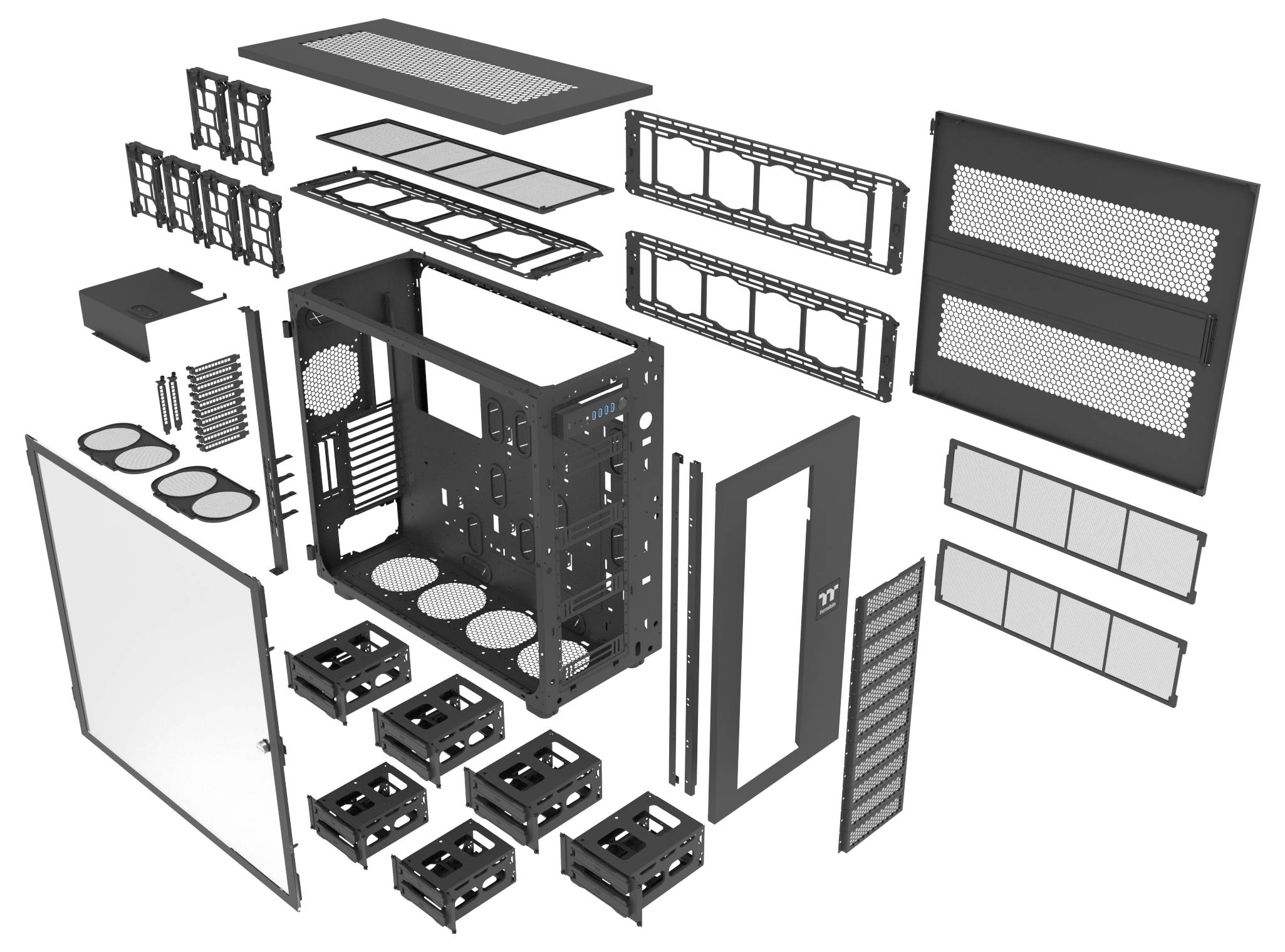 grande tour Thermaltake AX700 TG Black Boîtier gaming noir-10