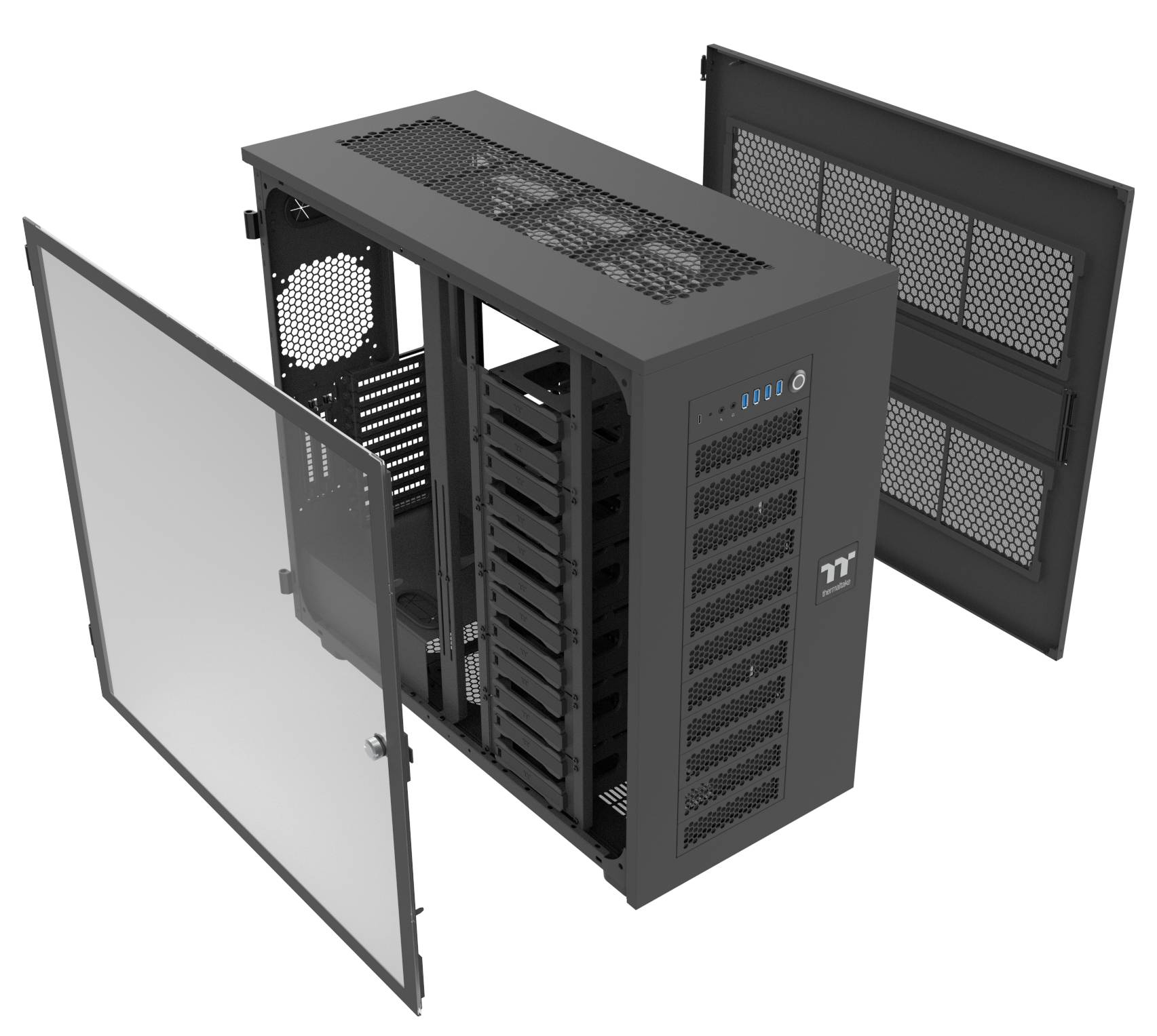 grande tour Thermaltake AX700 TG Black Boîtier gaming noir-21