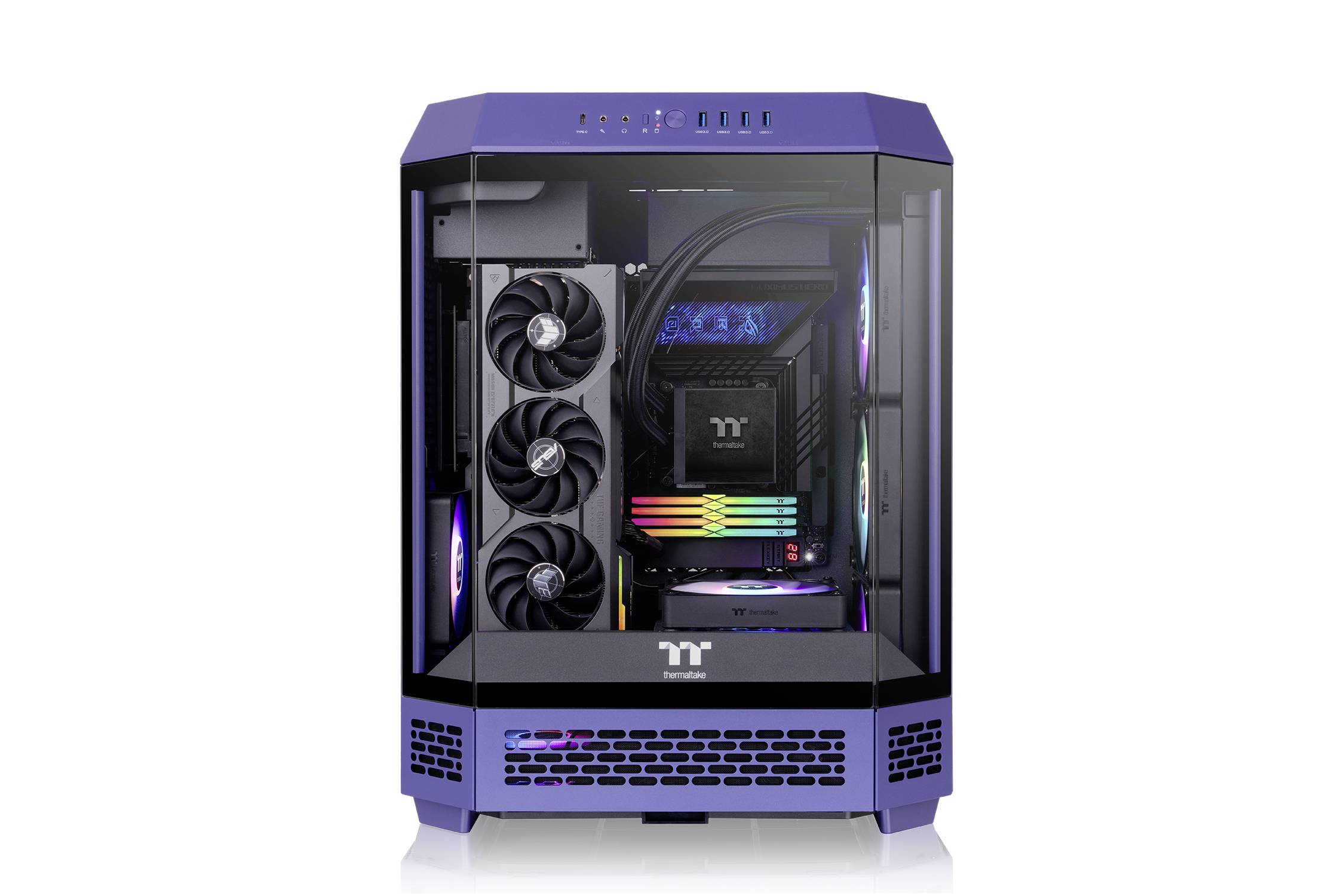 Tour midi Thermaltake The Tower 600 Future Dusk Boîtier gaming bleu foncé-5