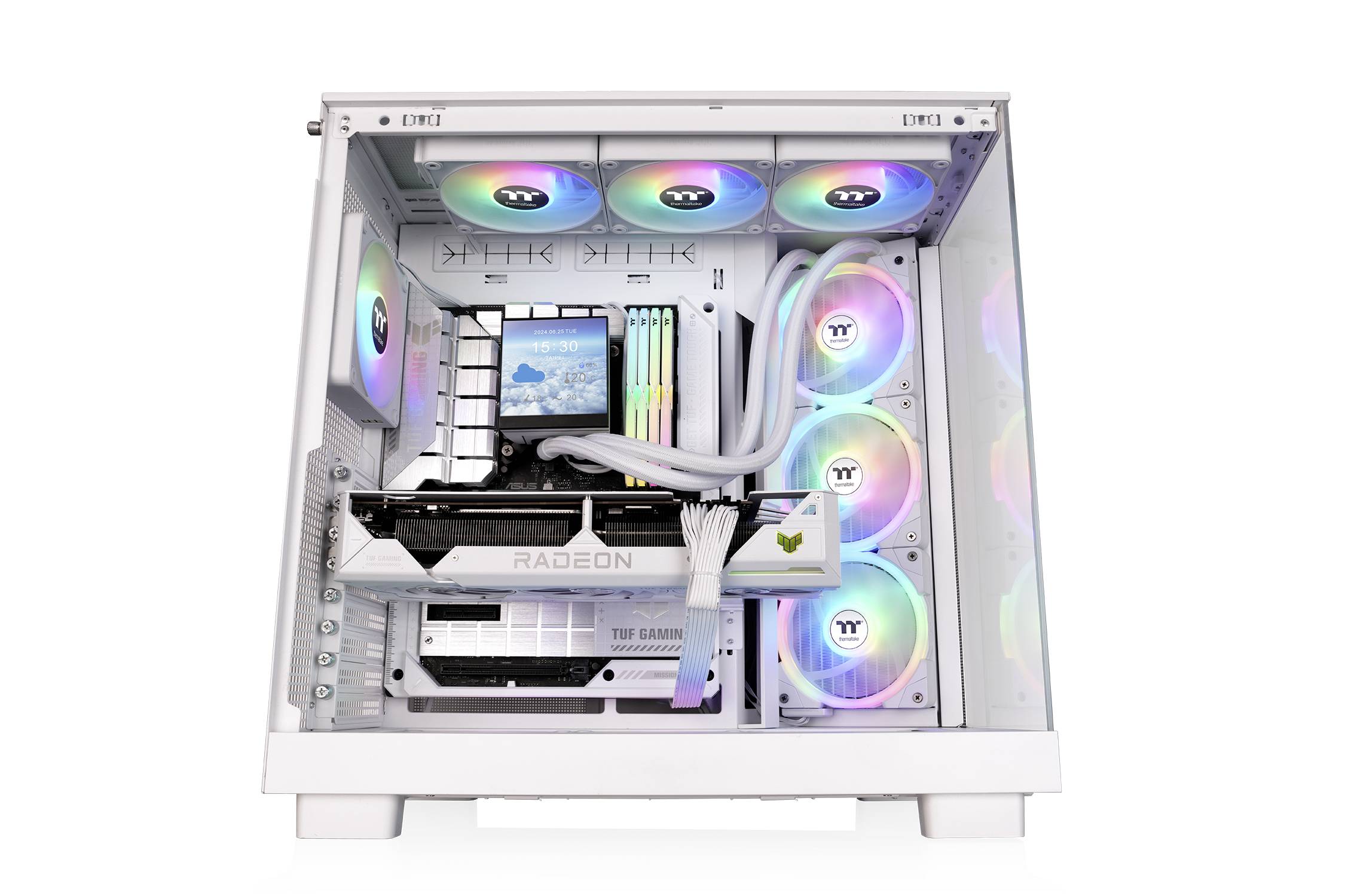 Tour midi Thermaltake View 380 XL TG ARGB Snow White Boîtier PC blanc neige-16