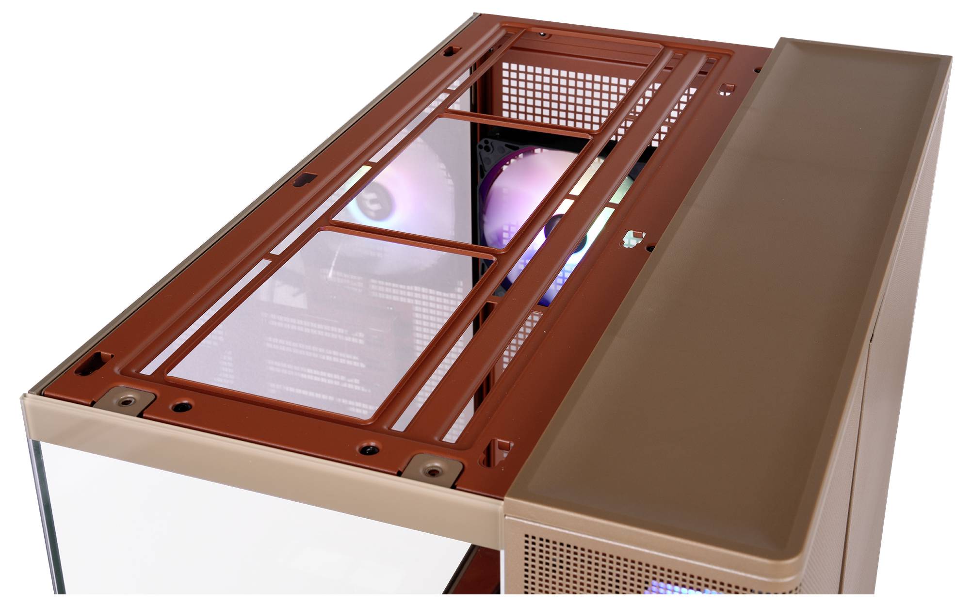 Tour midi Thermaltake View 380 XL TG ARGB Gravel Sand Boîtier PC sable marron-6