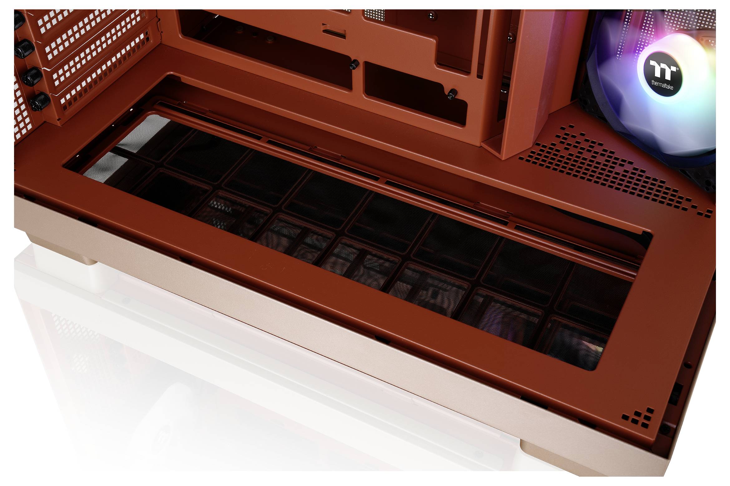 Tour midi Thermaltake View 380 XL TG ARGB Gravel Sand Boîtier PC sable marron-10