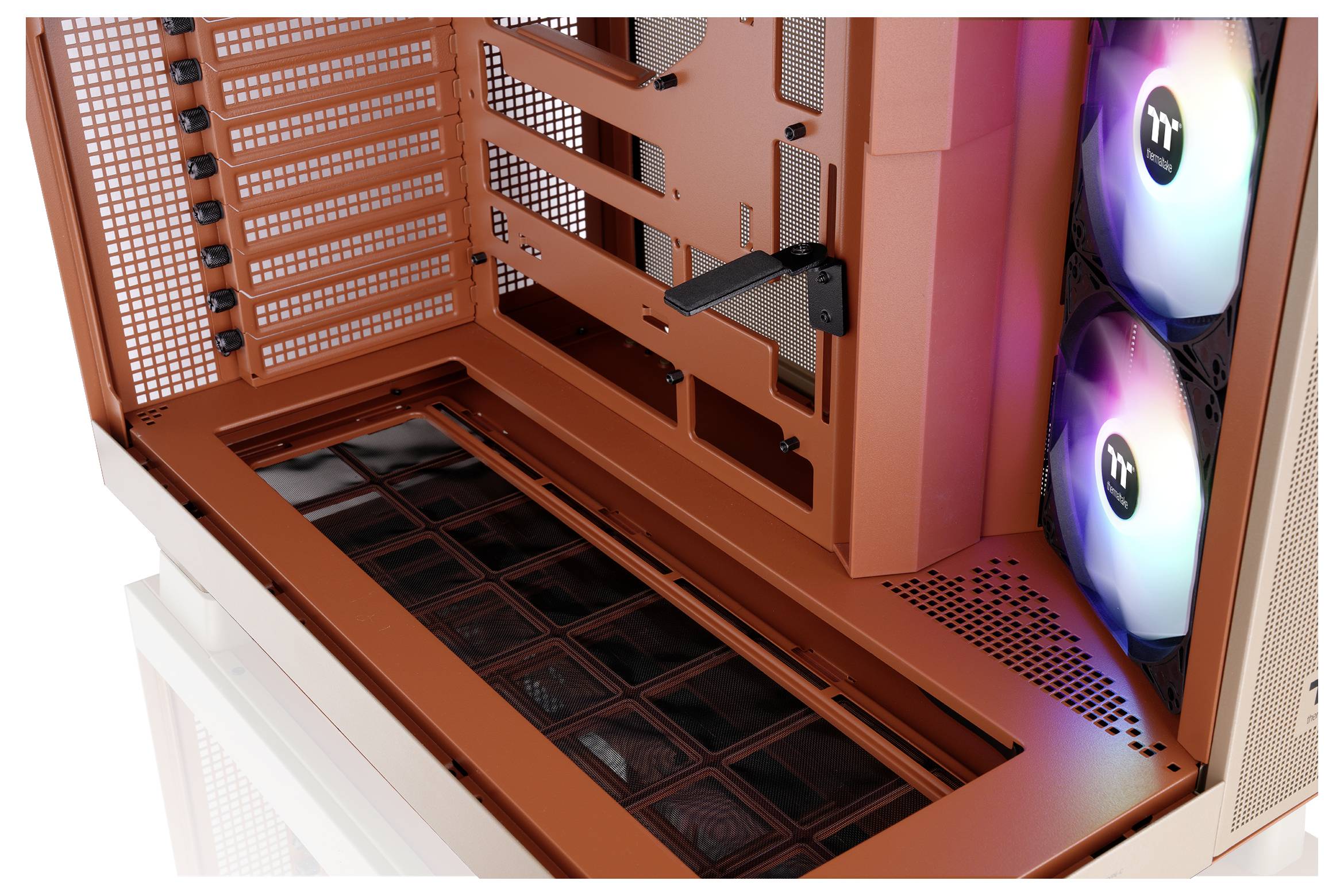 Tour midi Thermaltake View 380 XL TG ARGB Gravel Sand Boîtier PC sable marron-11