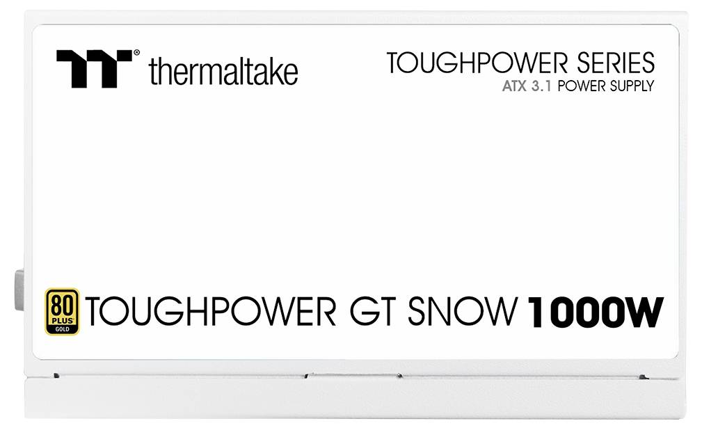Thermaltake Toughpower GT Snow 1000W, 1000 W, 100 - 240 V, 50/60 Hz, 15 - 10 A, Actif, 100 W-10
