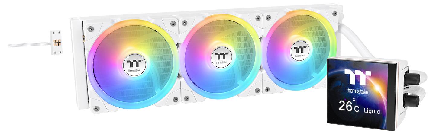 Thermaltake MAGFloe 360 Ultra Snow Edition All-In-One Liquid Cooler White Dissipateur thermique pour processeur avec ven-1