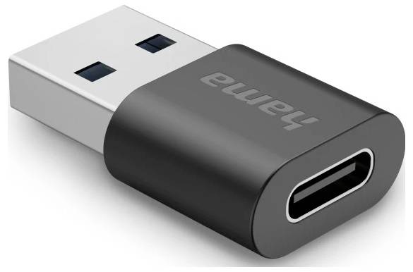 Hama USB 3.1 (Gen 2) Adaptateur [1x USB-A mâle - 1x USB-C® femelle] 0 mm-0