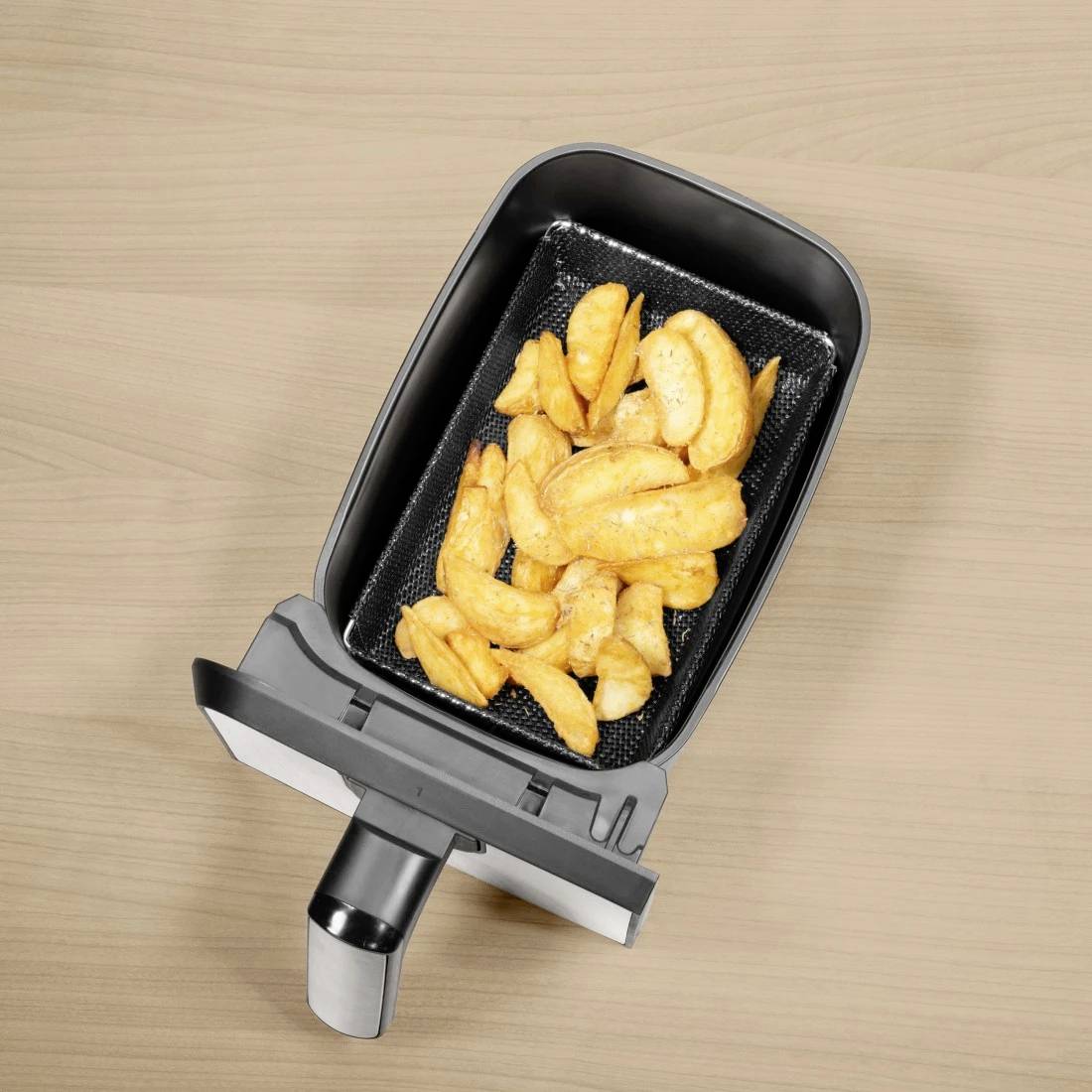 Xavax Gitterkorb für Heißluftfritteusen, Anti-Haft, ofenfest, 12,5 x 20 cm Friteuse à air chaud noir-5