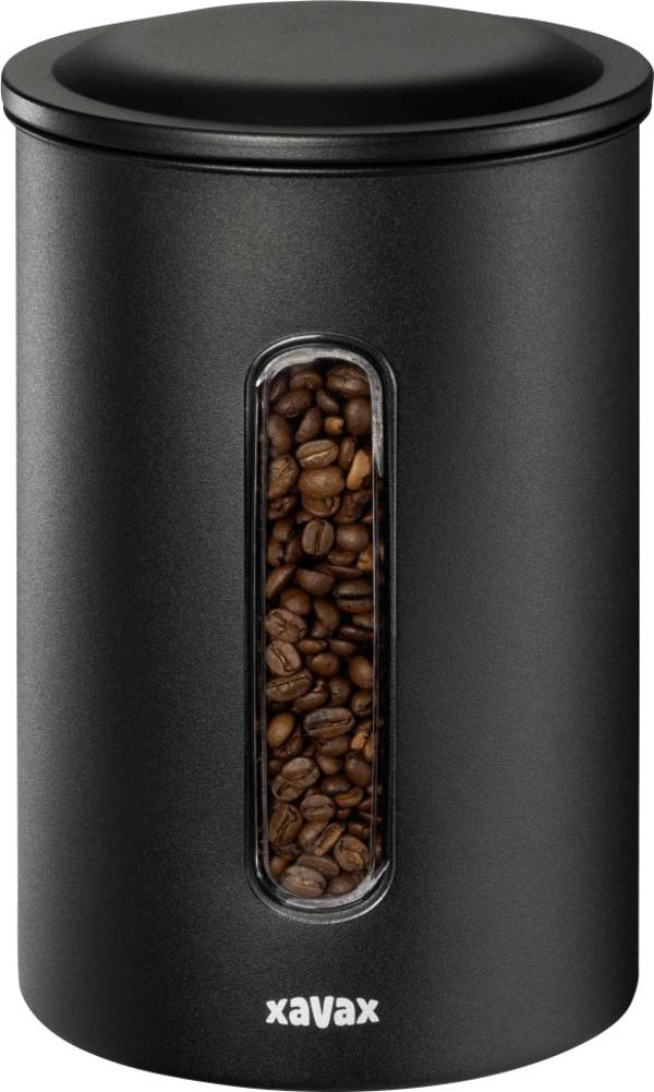 Xavax Kaffeedose für 1,3kg Bohnen o. 1,5kg Pulver, luftdicht, aromadicht, Schwarz 00111262 Boîte à grains de café