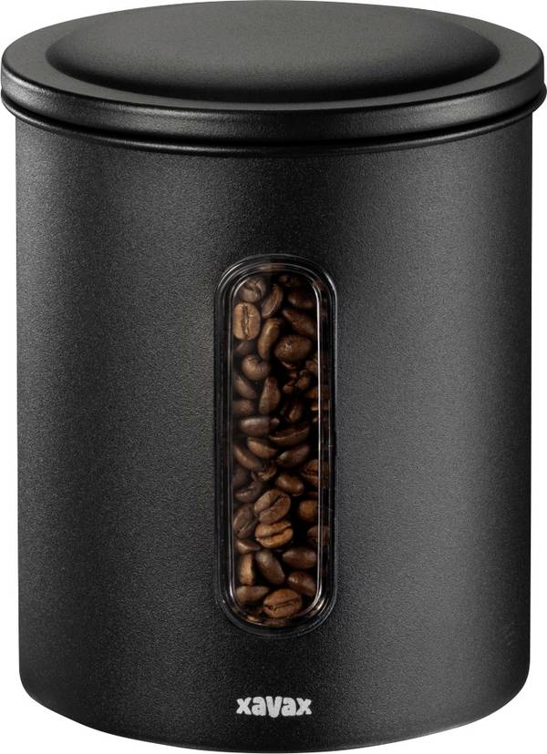 Xavax Kaffeedose für 500g Bohnen oder 700g Pulver, luftdicht, aromadicht, Schwarz 00111275 Boîte à grains de café