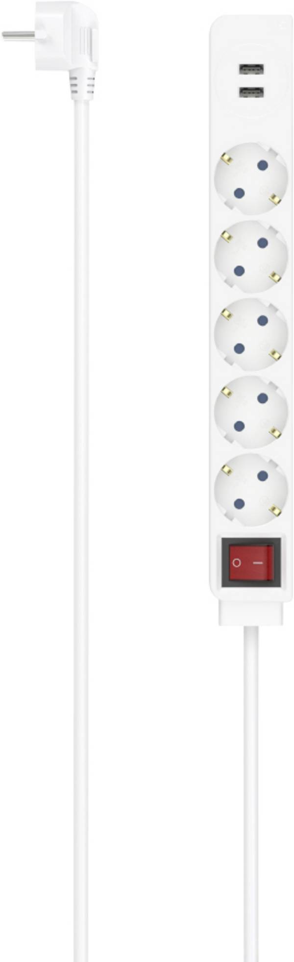 Multiprise Hama 00223183 blanc contact de protection 1 pc(s)