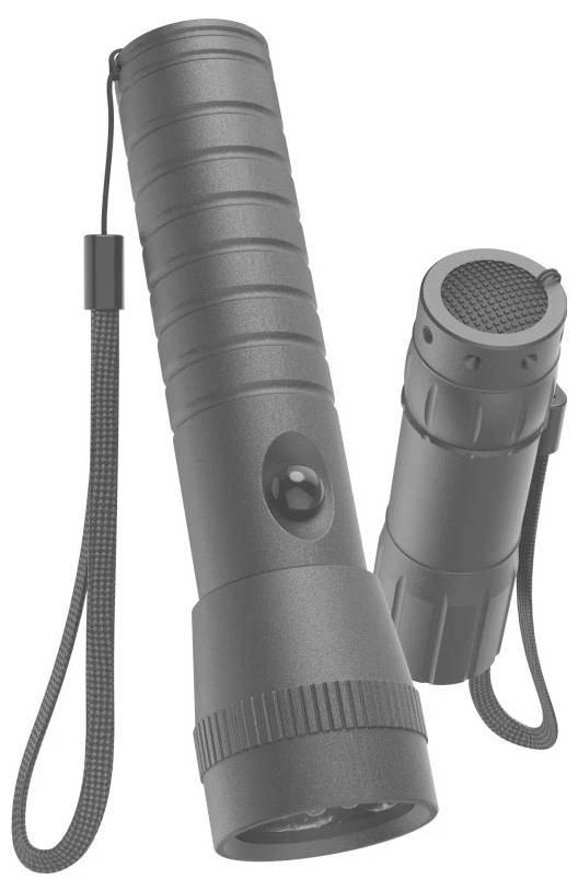 Hama LED-Taschenlampe "FL-DUO", mit Batterien, Aluminium, 2er-Set Lampe de poche-2