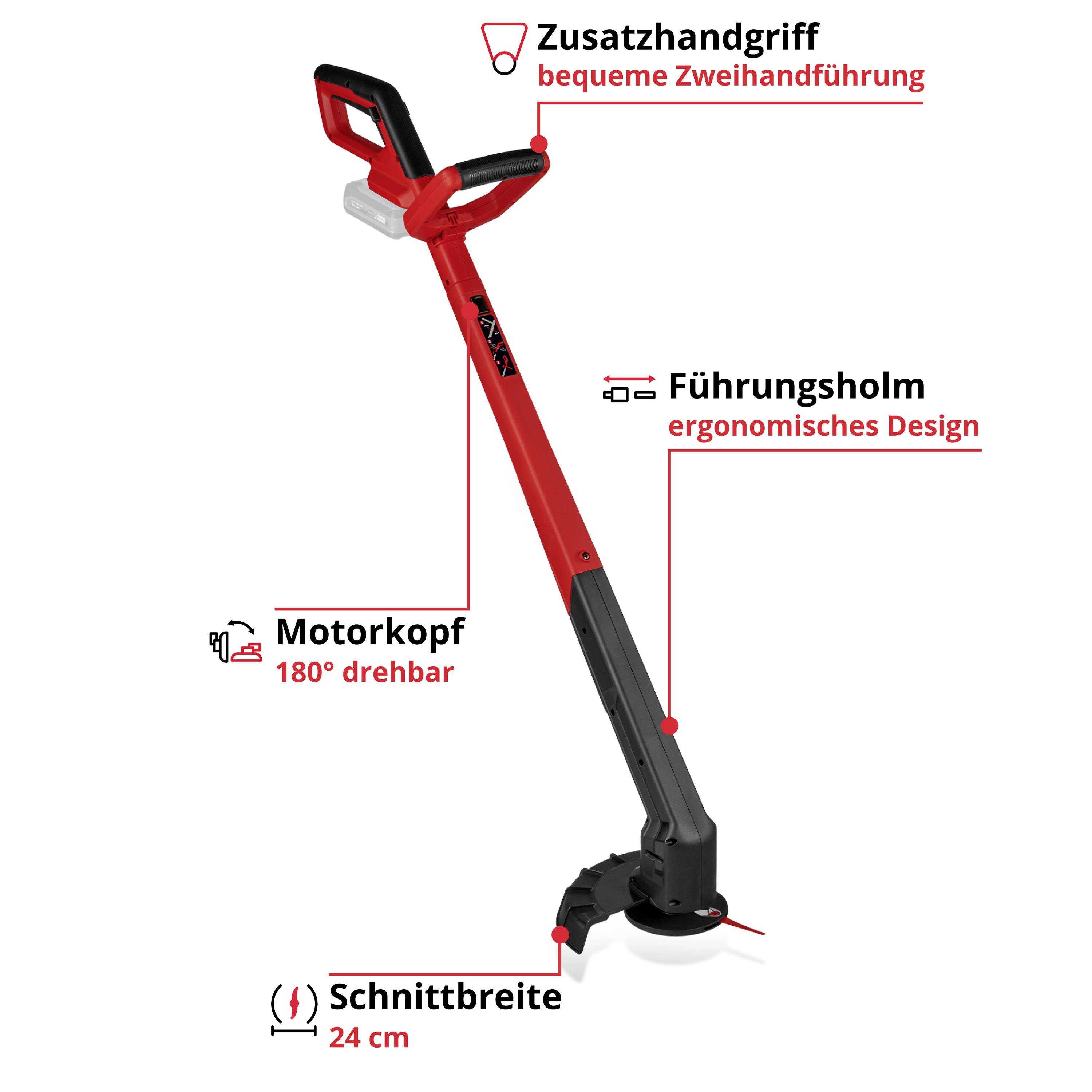 Einhell GC-CT 18/2411 Li P-Solo Coupe-bordures sans fil sans chargeur, sans batterie 18 V Largeur de coupe (max.): 240 m-2