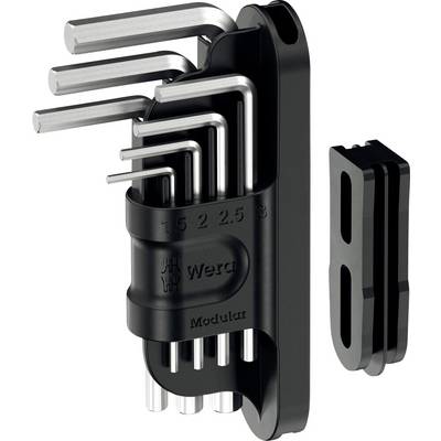Wera Tool-Check Modular Winkelschlüssel 1 6 pans intérieurs Jeu de clés mâles coudées 1.5 mm, 2 mm, 2.5 mm, 3 mm, 4 mm, -0