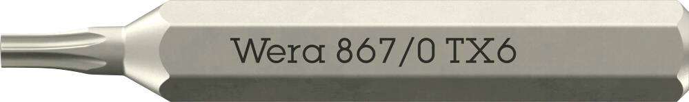Wera 05058131001 867 Micro TORX® Embout Torx Propulseur: 1/4" (6.3 mm) Sortie: TORX TX 6 30 mm-0