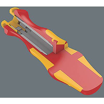 Vue en coupe d'une selle de motocyclette rouge et jaune, montrant la mousse interne et la structure de support.