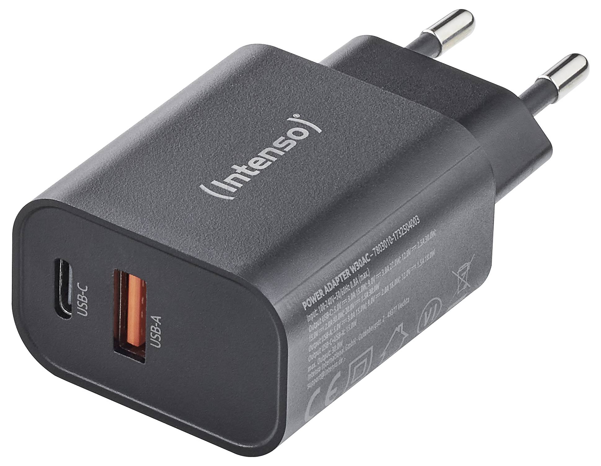 Intenso W30AC black Adaptateur 30 W USB-A, USB-C® noir-5