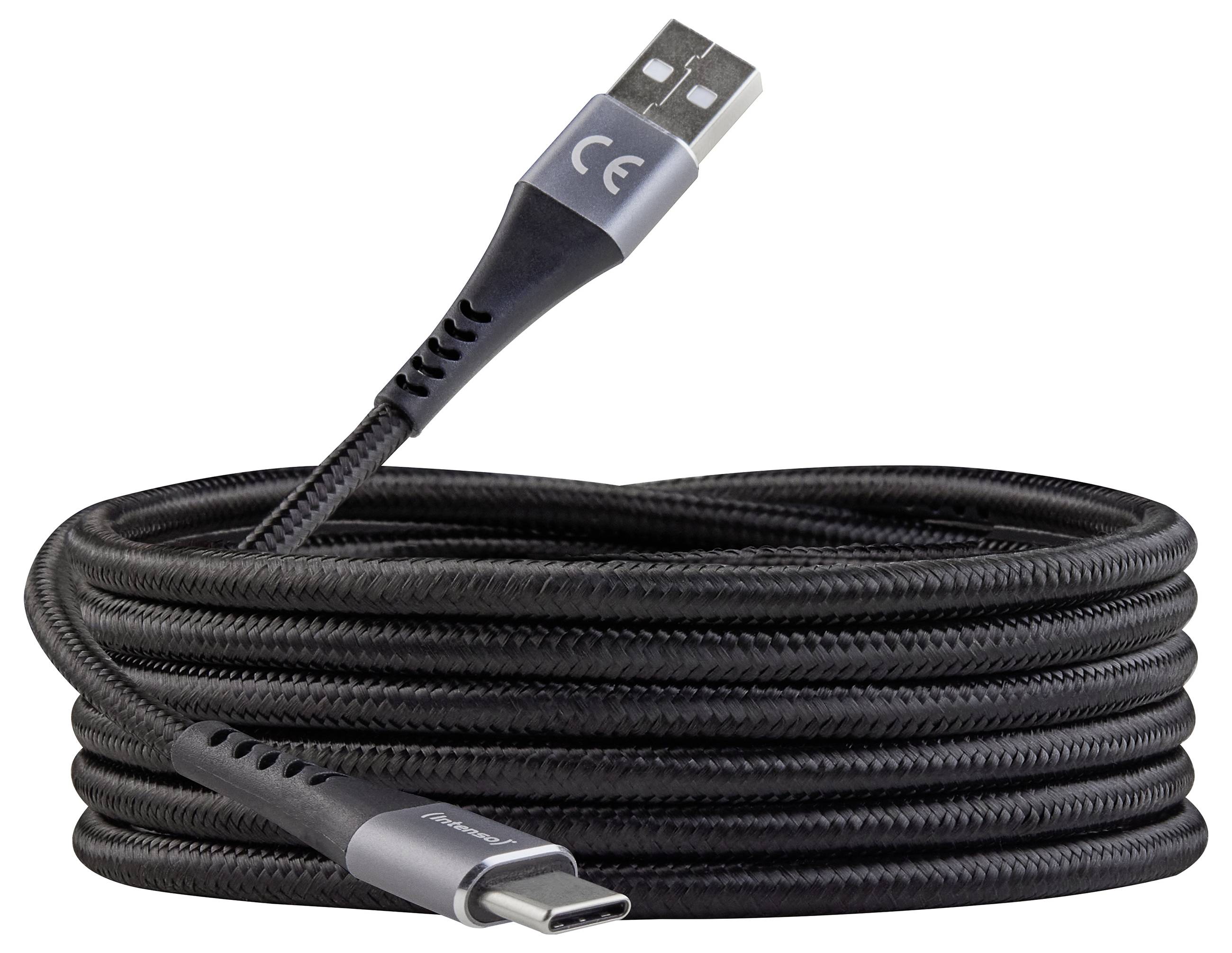 Intenso Câble USB-C USB-C® mâle, USB-C® mâle 1.5 m noir très flexible 7901000-3
