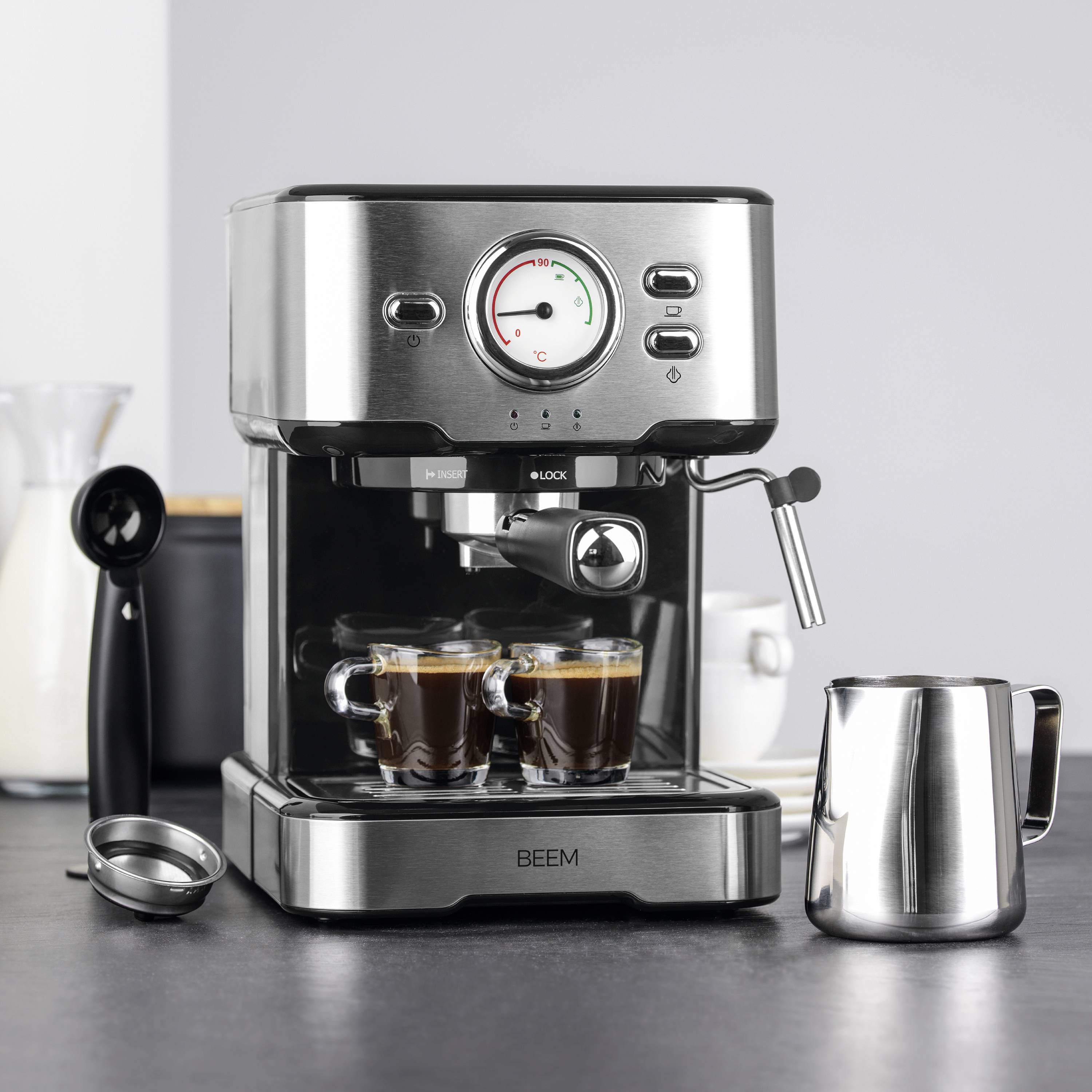 BEEM 05025 Machine à expresso noir, argent 1100 W-7