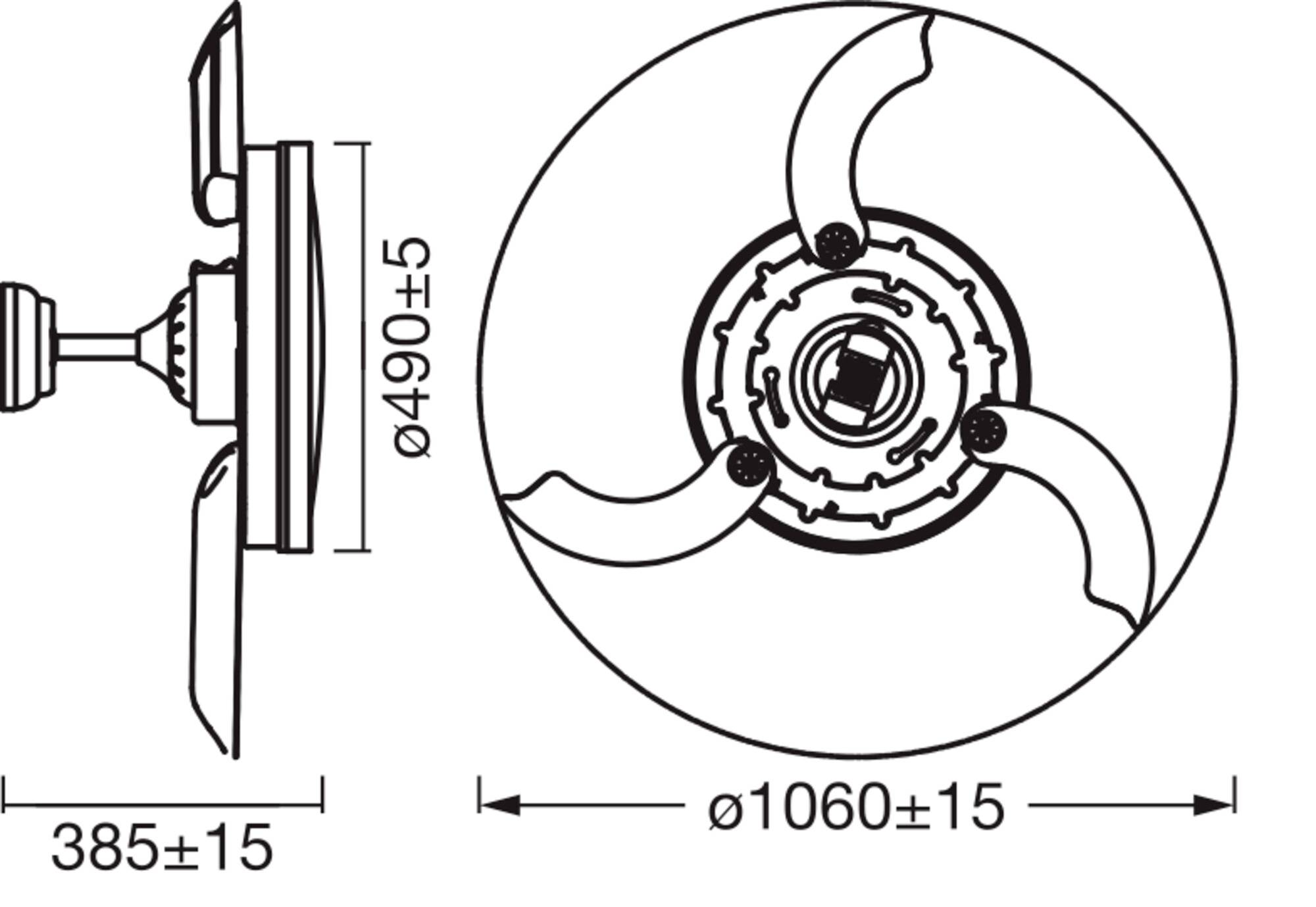 OSRAM HOMELIGHTING Retractable 1070 Ventilateur de plafond 66 W blanc avec télécommande-5