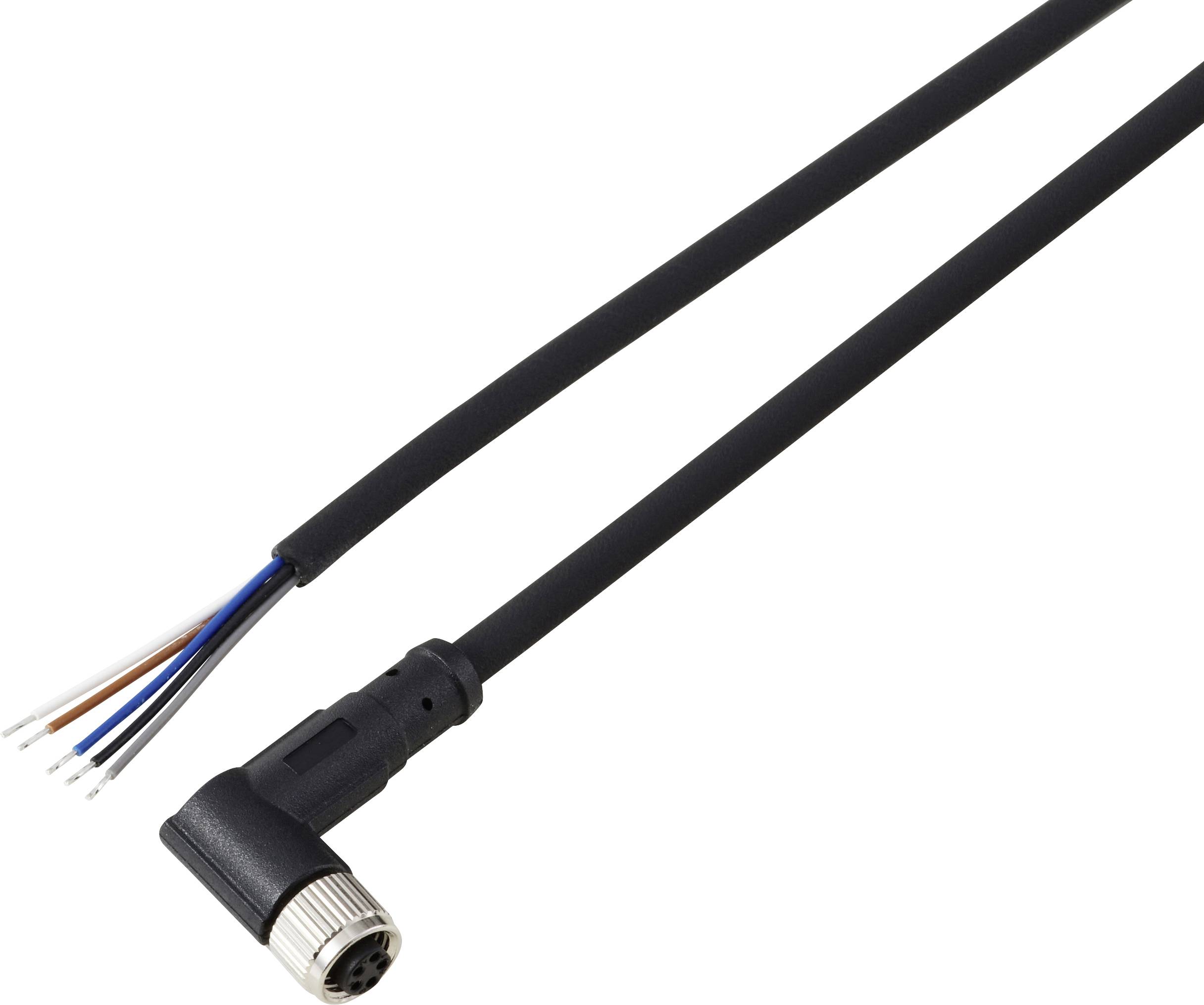 TRU COMPONENTS TC-13751840 Câble de raccordement M8 x 1 femelle, coudé 5 m Nombre de pôles: 5 1 pc(s)