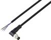 TRU COMPONENTS TC-13751848 Câble de raccordement M8 x 1 mâle, coudé 2 m Nombre de pôles: 3 1 pc(s)