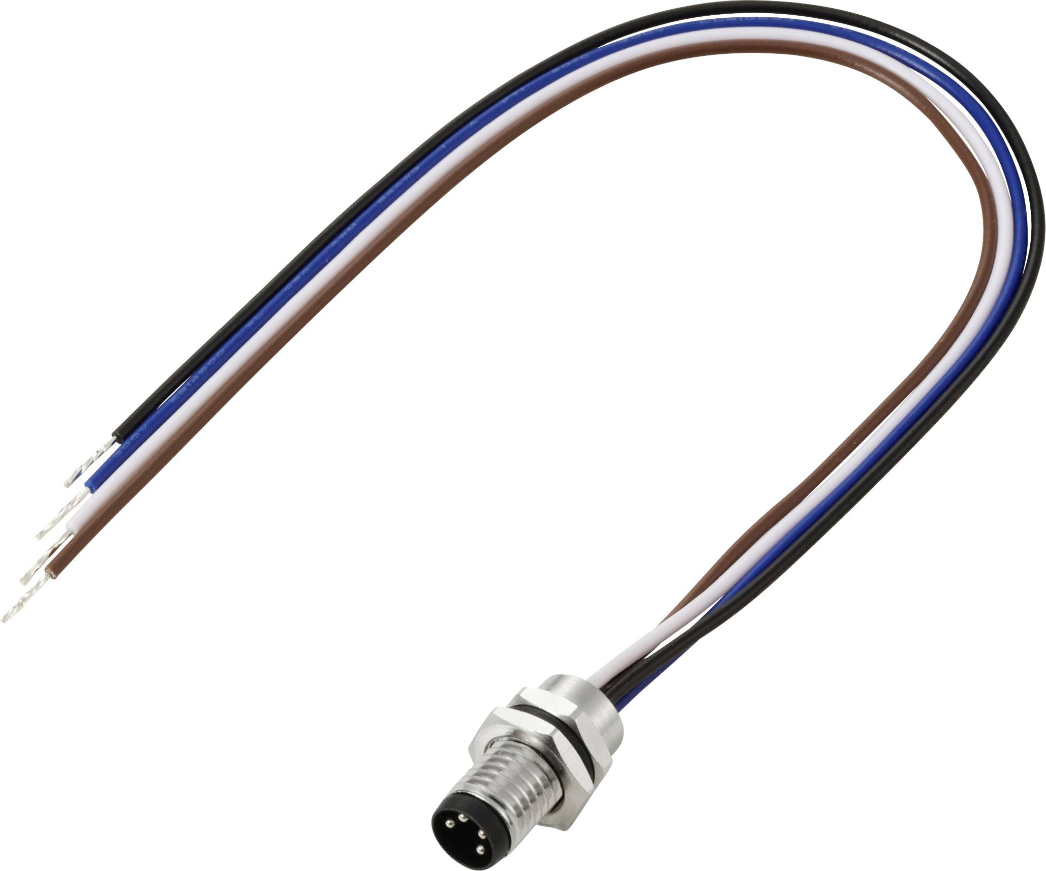 TRU COMPONENTS TC-13751900 Câble de raccordement M8 x 1 mâle, droit 0.2 m Nombre de pôles: 4 1 pc(s)