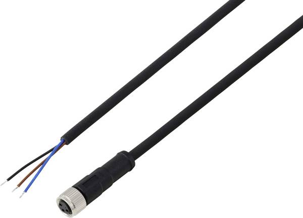 TRU COMPONENTS TC-13751932 Câble de raccordement M8 x 1 femelle, droit 2 m Nombre de pôles: 3 1 pc(s)