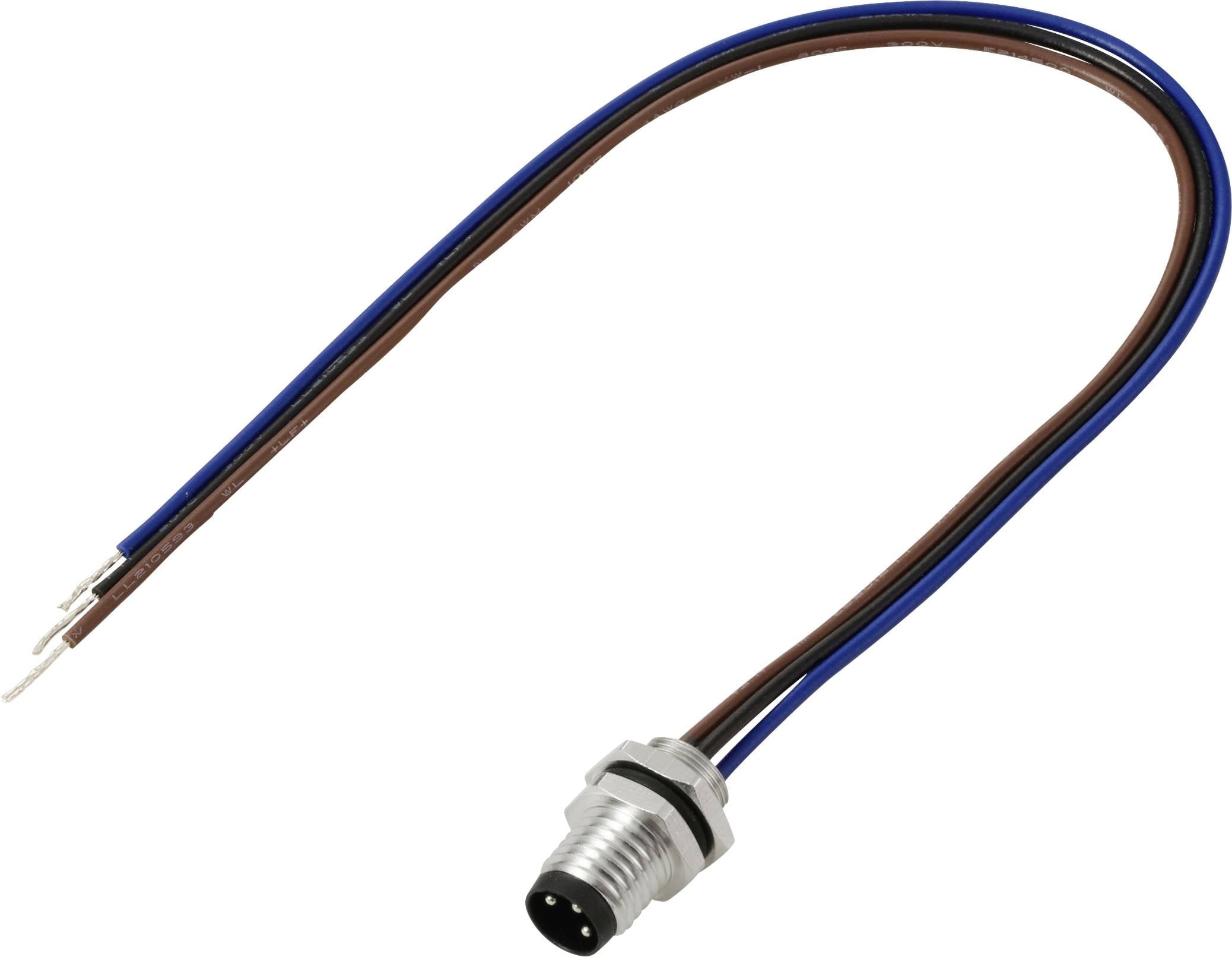 TRU COMPONENTS TC-13751968 Câble de raccordement M8 x 1 mâle, droit 0.2 m Nombre de pôles: 3 1 pc(s)