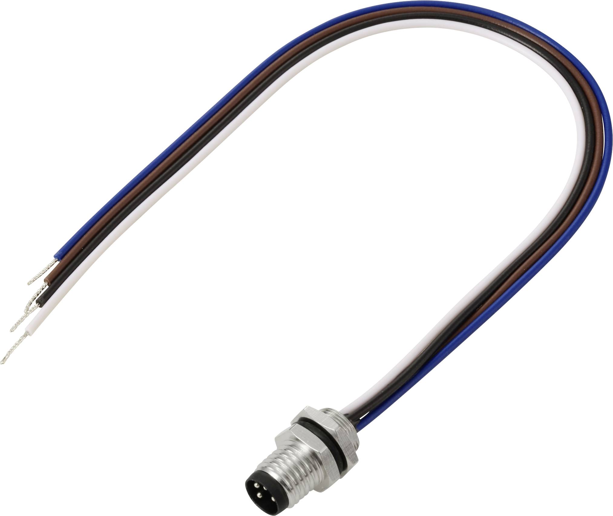 TRU COMPONENTS TC-13751972 Câble de raccordement M8 x 1 mâle, droit 0.2 m Nombre de pôles: 4 1 pc(s)