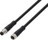 TRU COMPONENTS TC-13752000 Câble de raccordement M8 x 1 mâle, droit, femelle, droit 2 m Nombre de pôles: 4 1 pc(s)