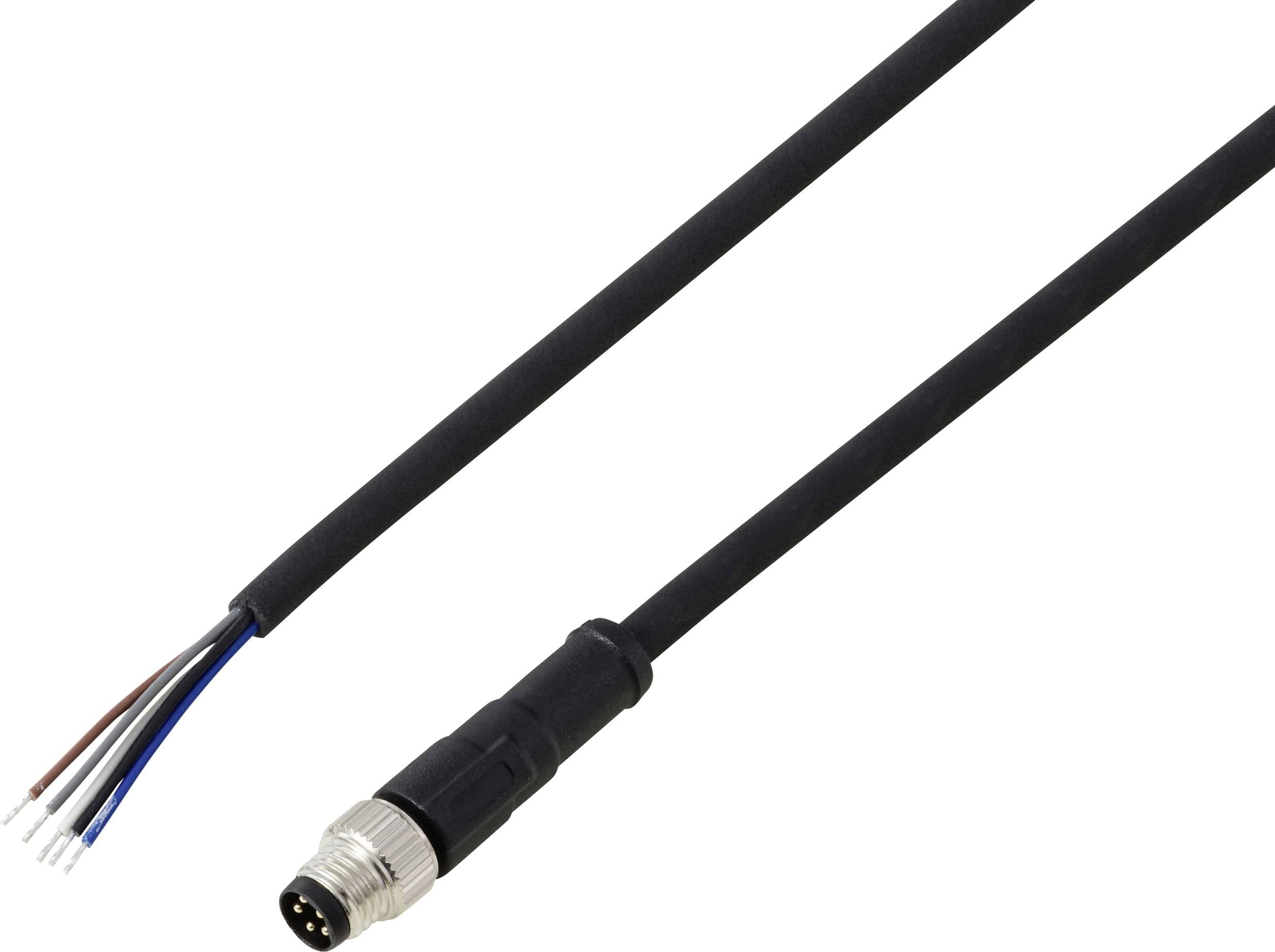 TRU COMPONENTS TC-13752040 Câble de raccordement M8 x 1 mâle, droit 2 m Nombre de pôles: 5 1 pc(s)