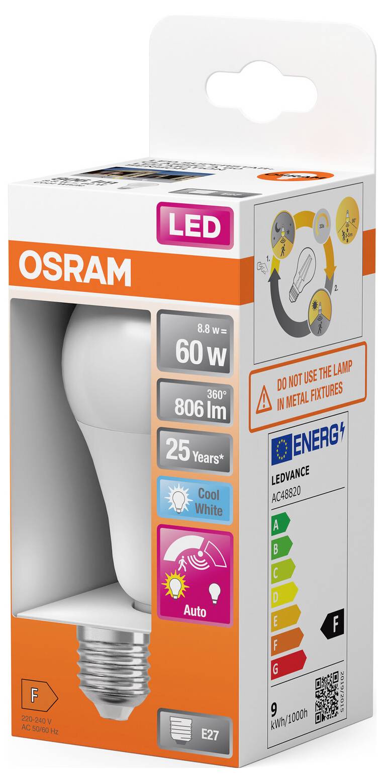 OSRAM HOMELIGHTING 4099854129346 LED CEE F (A - G) E27 8.8 W blanc froid 1 pc(s)-2