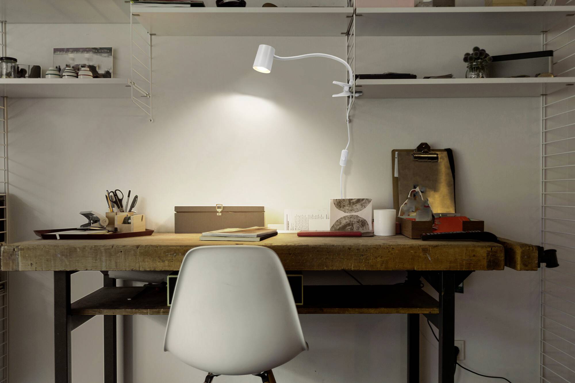 OSRAM HOMELIGHTING Office Line Desk Trapezium Clip GU10 White 4099854464430 Spot à pince GU10 blanc-3