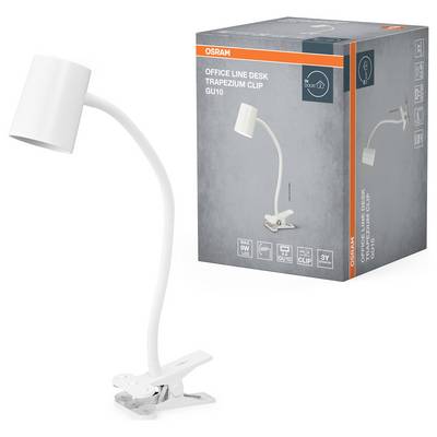OSRAM HOMELIGHTING Office Line Desk Trapezium Clip GU10 White 4099854464430 Spot à pince GU10 blanc-1