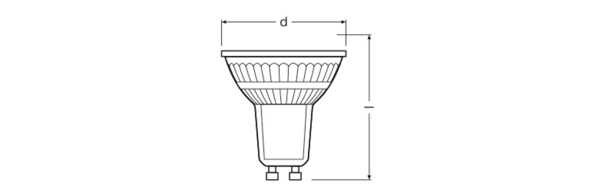 OSRAM HOMELIGHTING 4099854457449 Lampe à réflecteur LED CEE E (A - G) GU10 réflecteur 5.6 W blanc froid (Ø x H) 50.00 mm-1