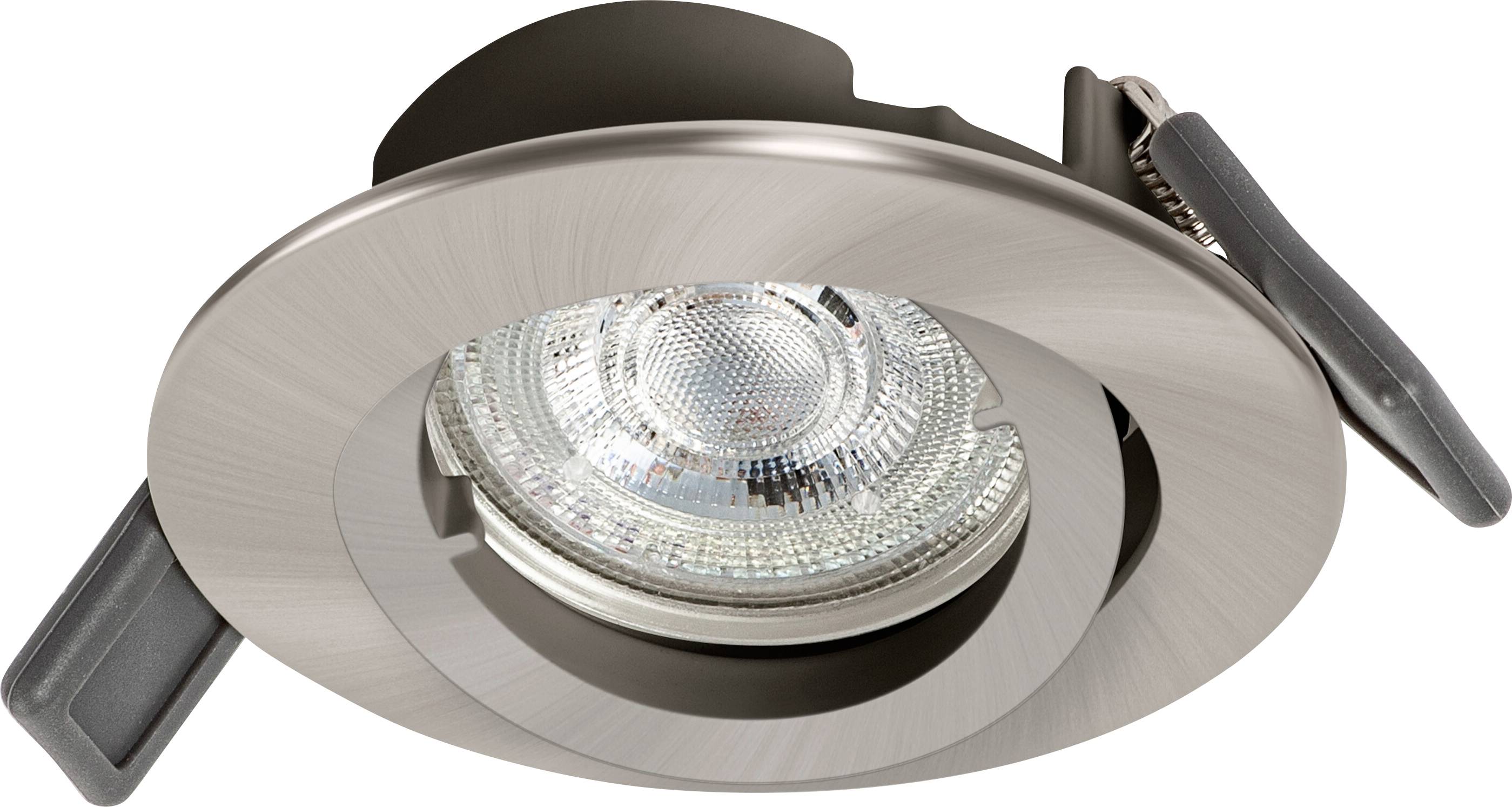 OSRAM HOMELIGHTING 4099854444548 Spotlight Recess Set Incl. Osram LED 4.3W GU10 Brushed Nickel Plafonnier LED LED GU10 4
