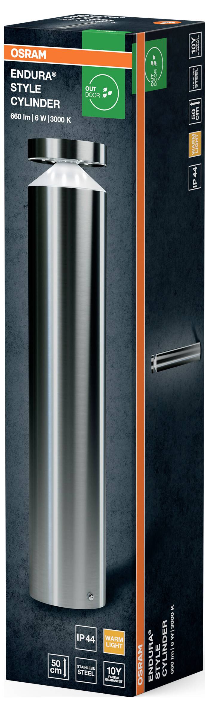OSRAM HOMELIGHTING ENDURA Style Cylinder 50cm 6W 4099854453106 Applique LED extérieure LED 6.00 W acier-2