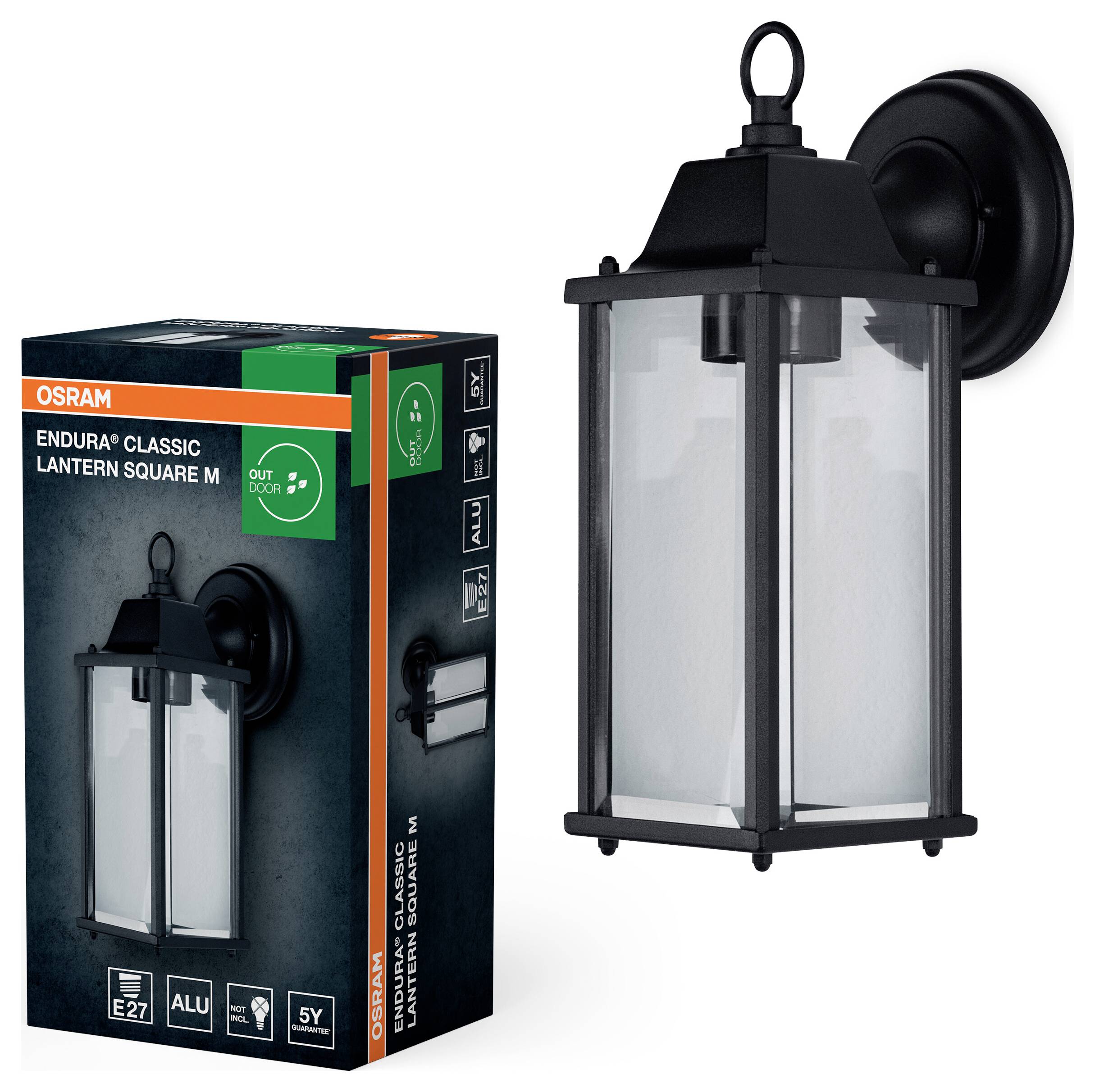 OSRAM HOMELIGHTING ENDURA Classic Lantern Square M E27 4099854447402 Applique LED extérieure LED E27 0 W-1